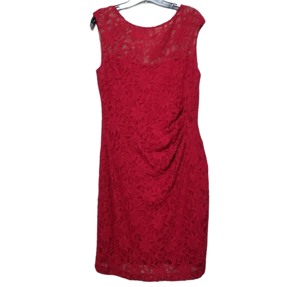 Ralph Lauren Red Lace Dress 14